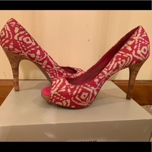 Christian Siriano Payless Cork Pink 4in stilettos
